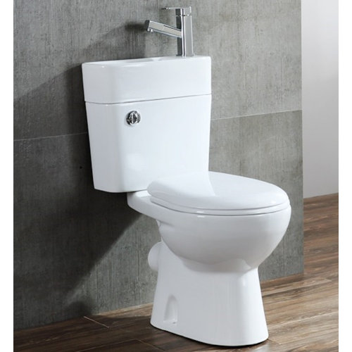 Ivy Bronx Vasios Close Coupled Toilets with Button Flush and Soft Close